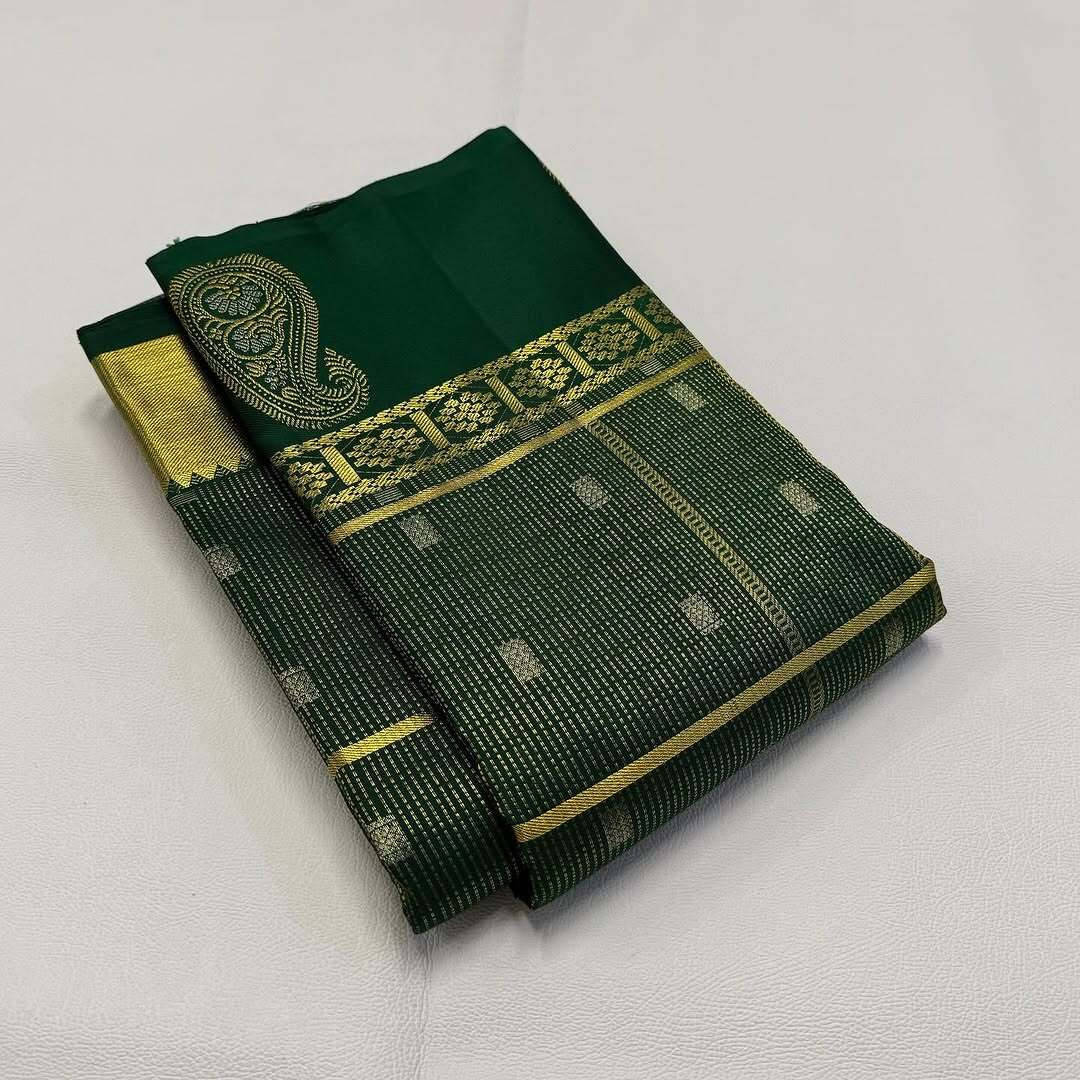 Bansari Textile Art Silk Woven Banarasi saree With Unstitched Blouse Piece ( Green ) Bansari Textile Art Silk Woven Banarasi saree With Unstitched Blouse Piece ( Green )