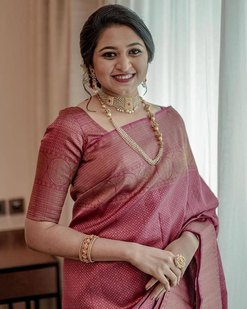Bansari Textile Art Silk Woven Banarasi saree With Unstitched Blouse Piece ( Pink ) Bansari Textile Art Silk Woven Banarasi saree With Unstitched Blouse Piece ( Pink )