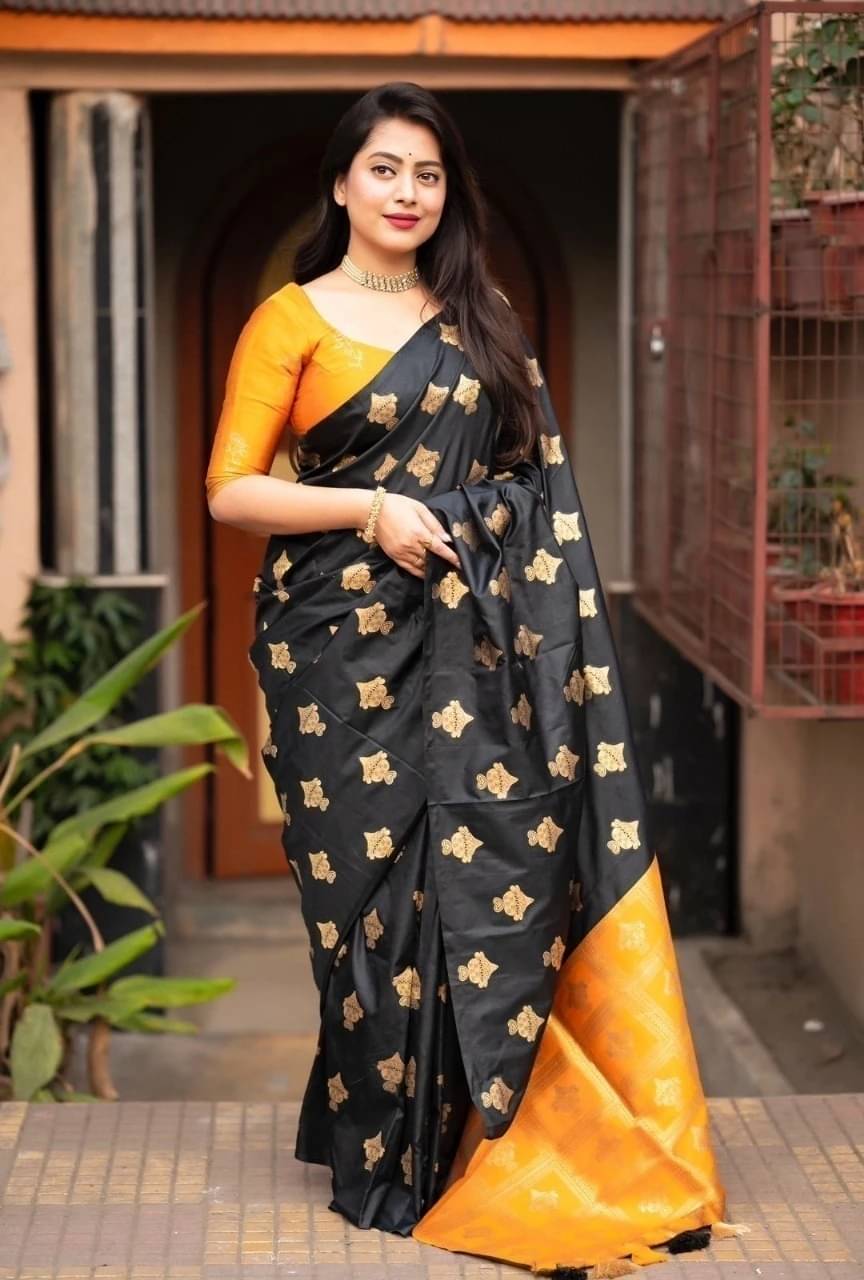     			Bansari Textile Art Silk Woven Regular Saree With Unstitched Blouse Piece ( Multicolor )