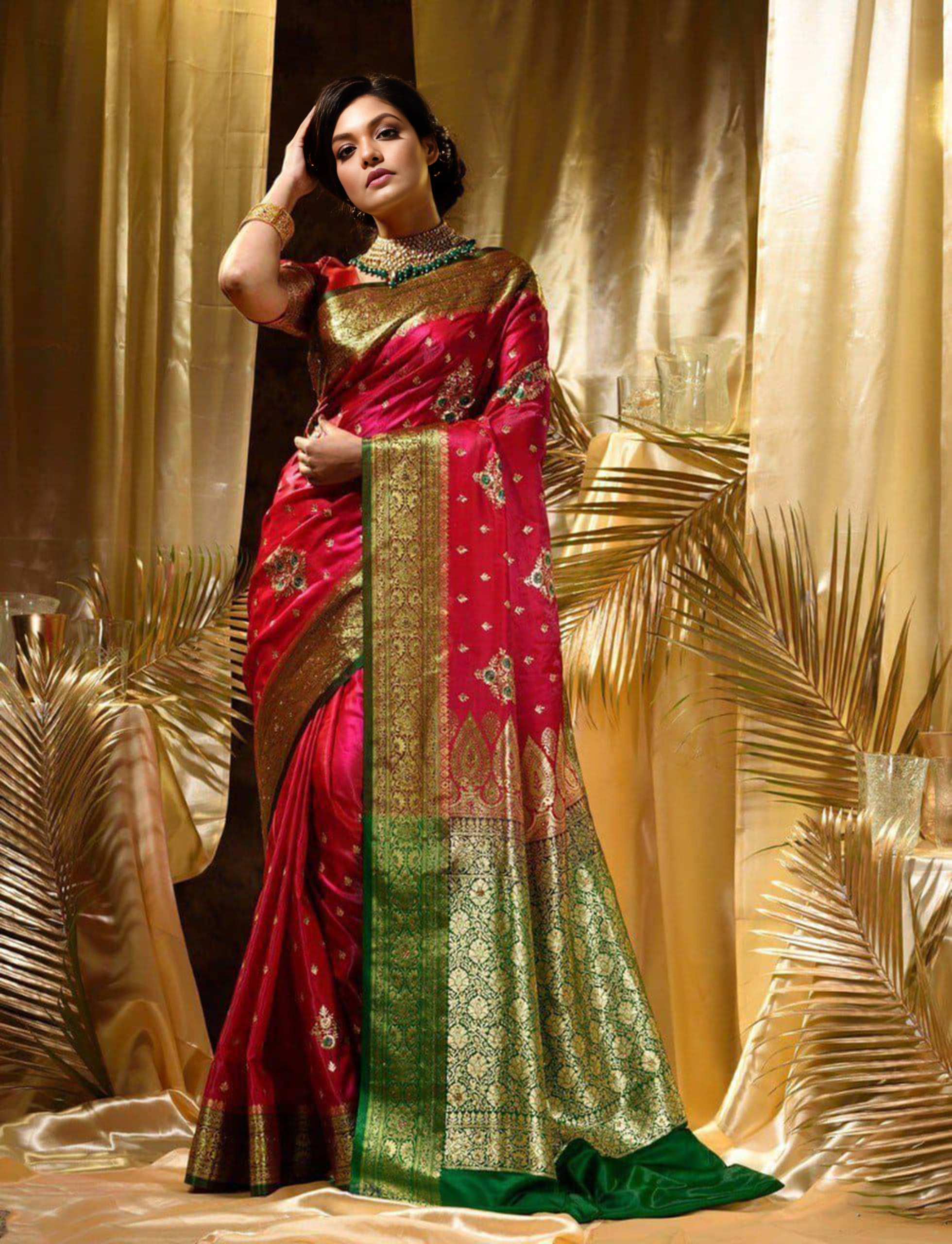     			Bansari Textile Art Silk Woven Regular Saree With Unstitched Blouse Piece ( Multicolor )