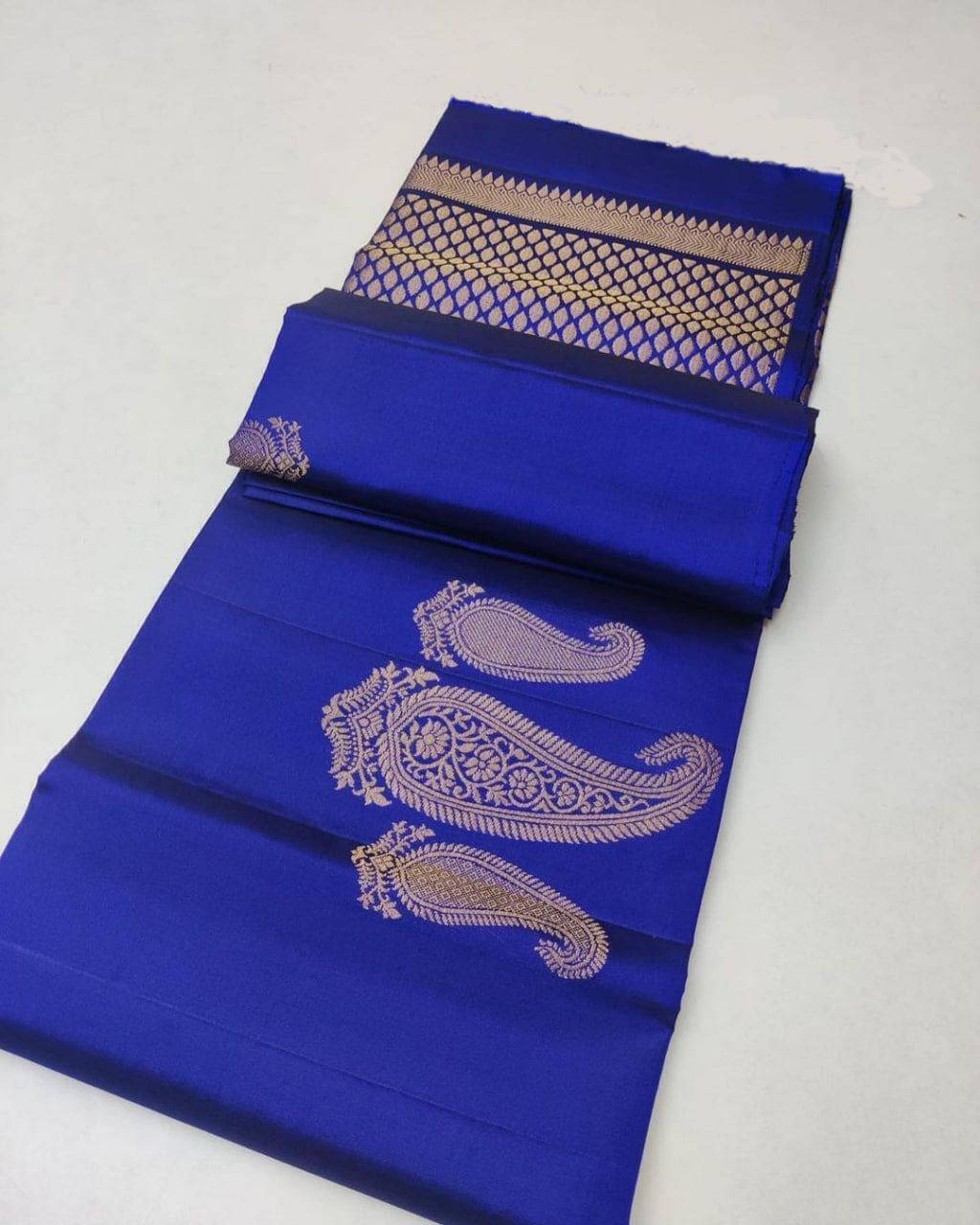 Bansari Textile Art Silk Woven Regular Saree With Unstitched Blouse Piece ( Blue ) Bansari Textile Art Silk Woven Regular Saree With Unstitched Blouse Piece ( Blue )