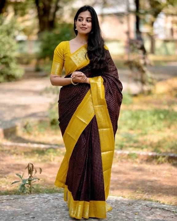 Bansari Textile Art Silk Woven Banarasi saree With Unstitched Blouse Piece ( Brown ) Bansari Textile Art Silk Woven Banarasi saree With Unstitched Blouse Piece ( Brown )