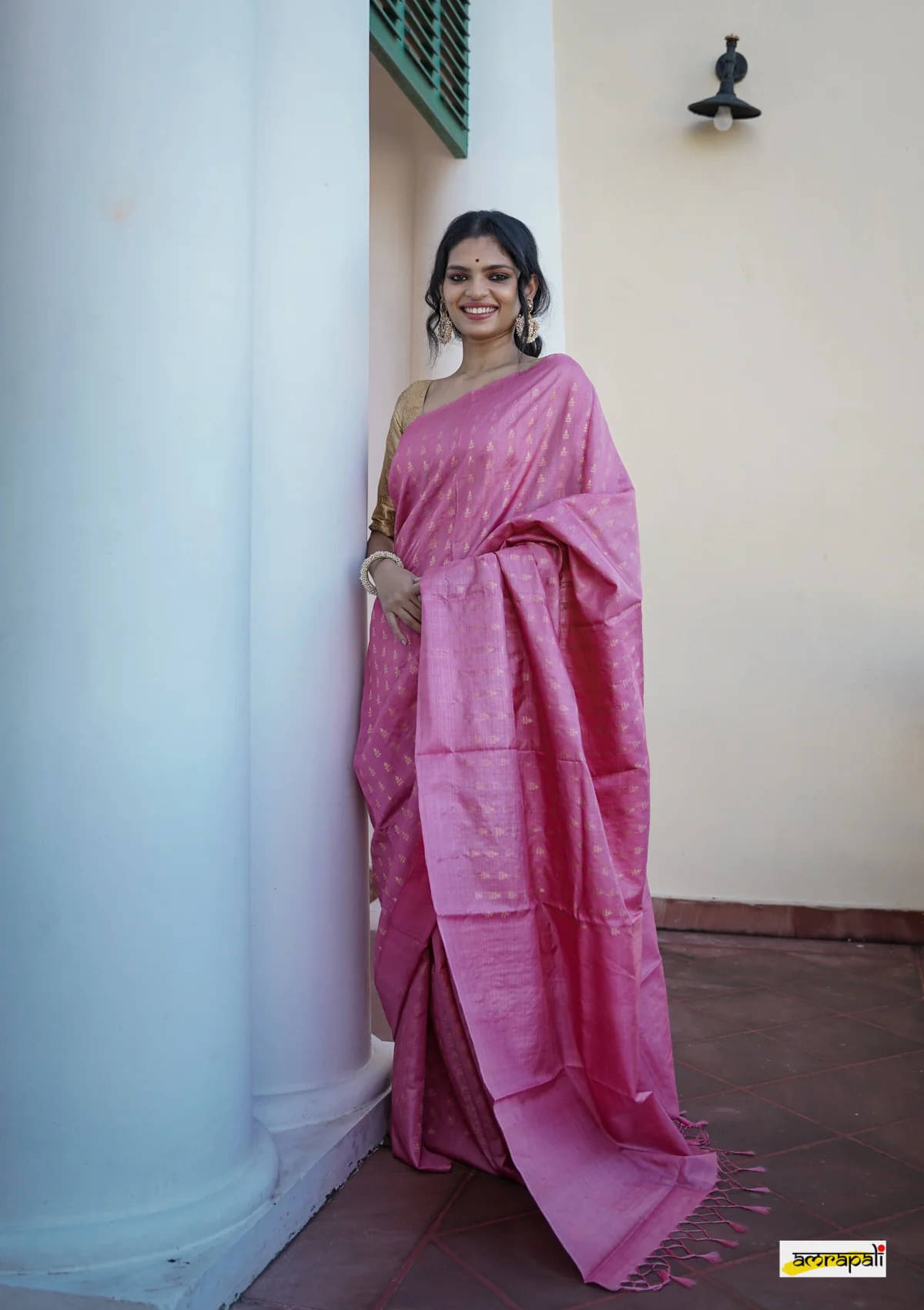     			Bansari Textile Art Silk Woven Kanjeevaram Sarees With Unstitched Blouse Piece ( Pink )