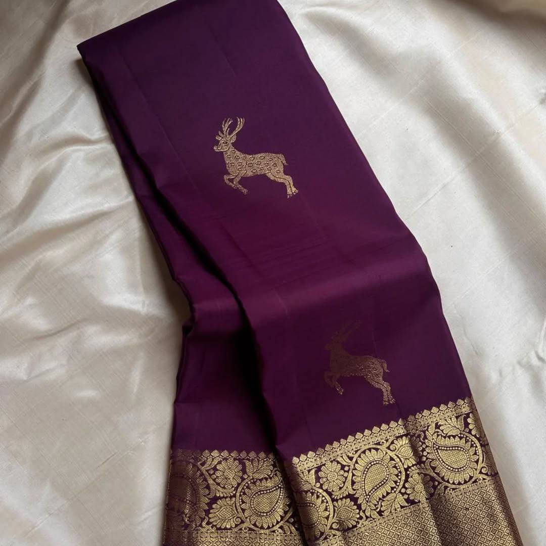 Bansari Textile Art Silk Woven Banarasi saree With Unstitched Blouse Piece ( Purple )     			Bansari Textile Art Silk Woven Banarasi saree With Unstitched Blouse Piece ( Purple )