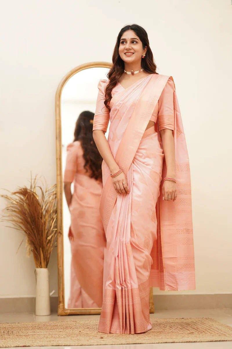 Bansari Textile Art Silk Woven Banarasi saree With Unstitched Blouse Piece ( Pink ) Bansari Textile Art Silk Woven Banarasi saree With Unstitched Blouse Piece ( Pink )