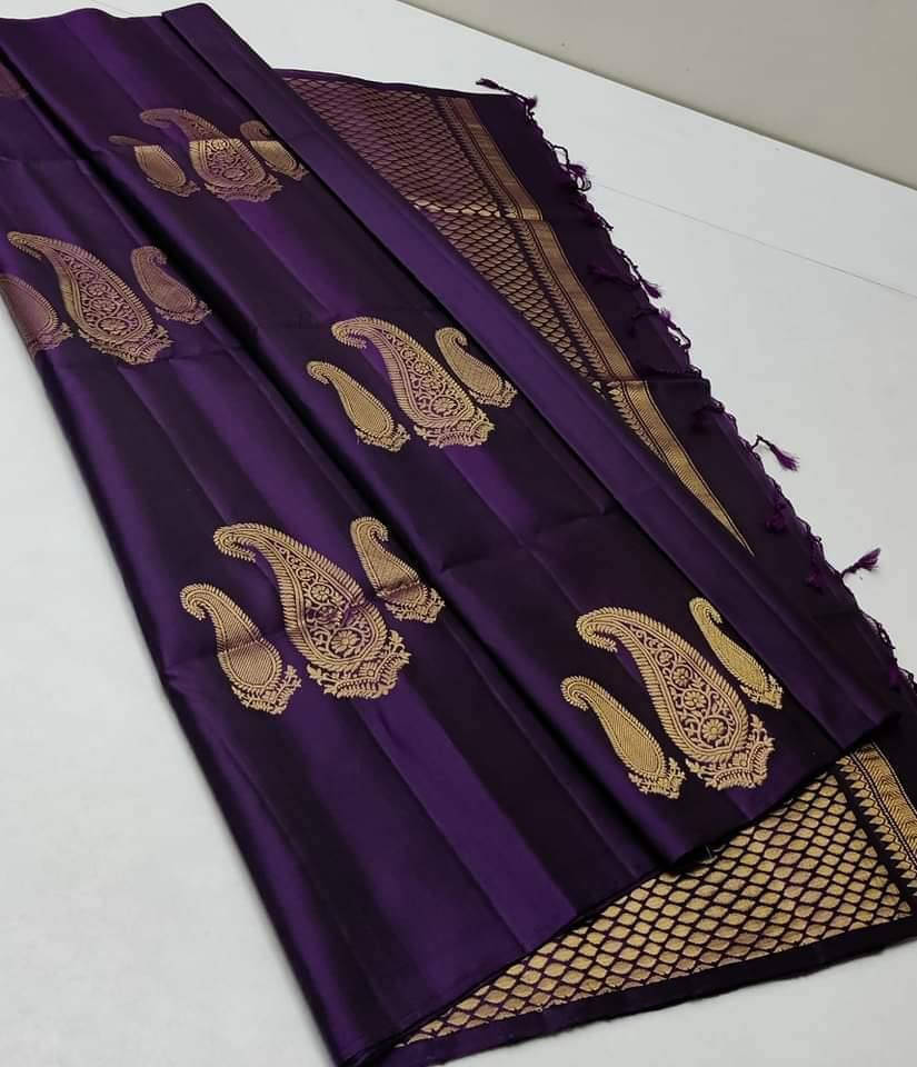     			Bansari Textile Art Silk Woven Regular Saree With Unstitched Blouse Piece ( Purple )