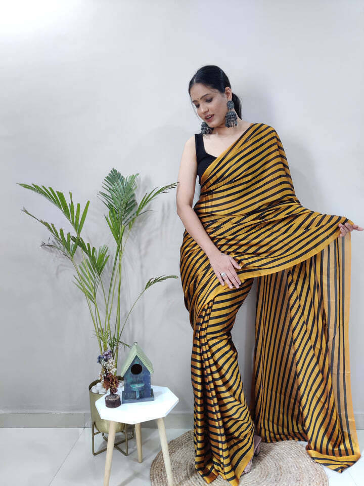     			Bansari Textile Chiffon Self Design Regular Saree With Unstitched Blouse Piece ( Multicolor )