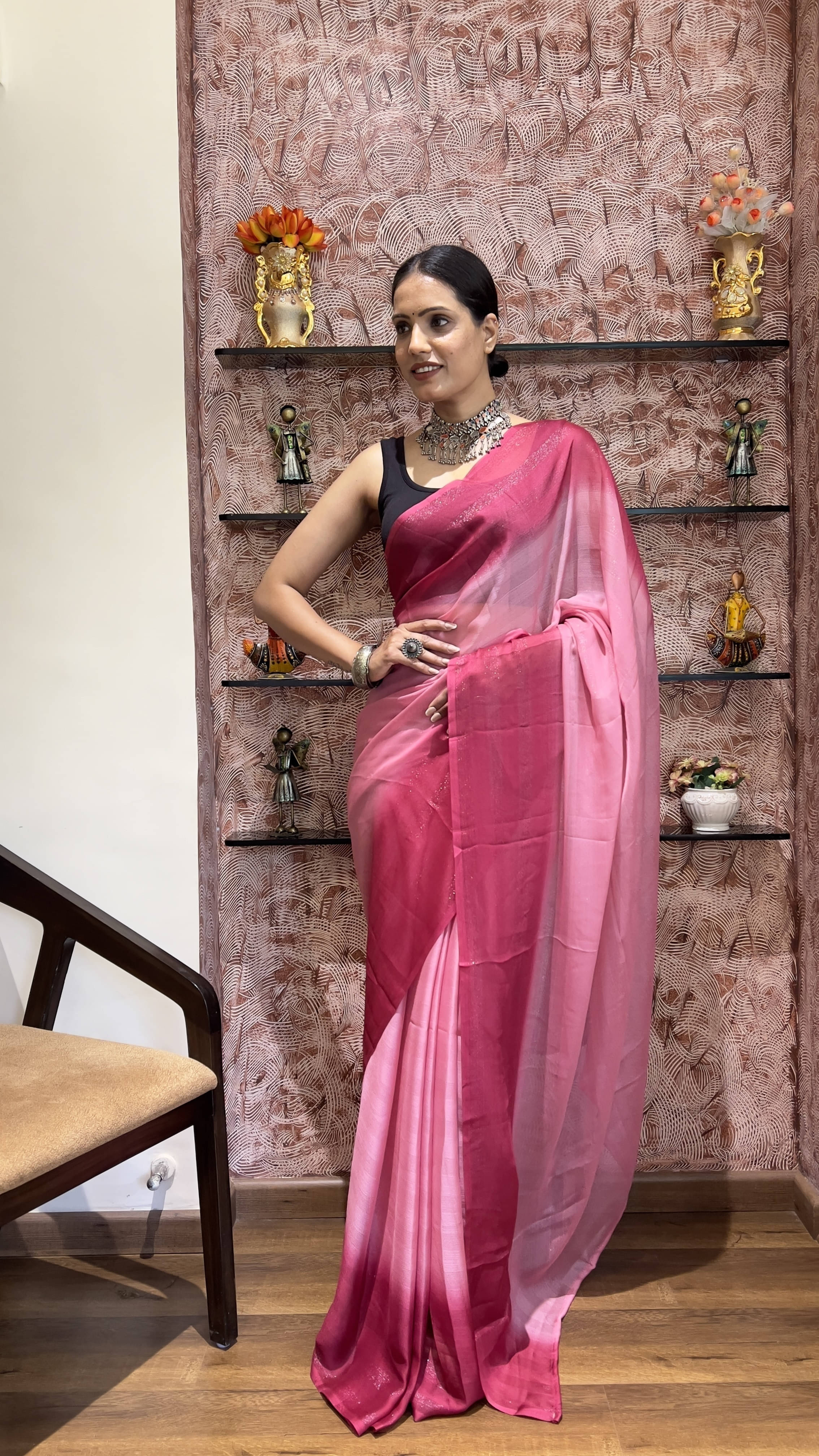 Bansari Textile Cotton Silk Self Design Regular Saree With Unstitched Blouse Piece ( Pink ) Bansari Textile Cotton Silk Self Design Regular Saree With Unstitched Blouse Piece ( Pink )