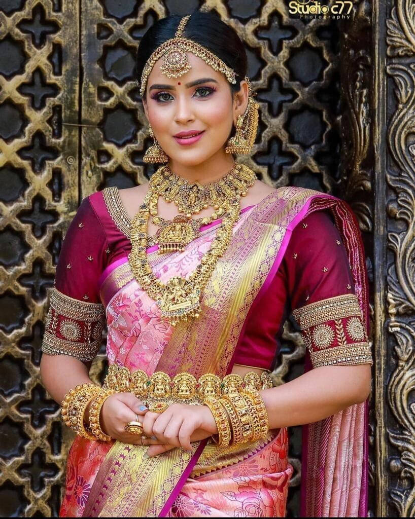 Bansari Textile Cotton Silk Self Design Kanjeevaram Sarees With Unstitched Blouse Piece ( Pink )     			Bansari Textile Cotton Silk Self Design Kanjeevaram Sarees With Unstitched Blouse Piece ( Pink )