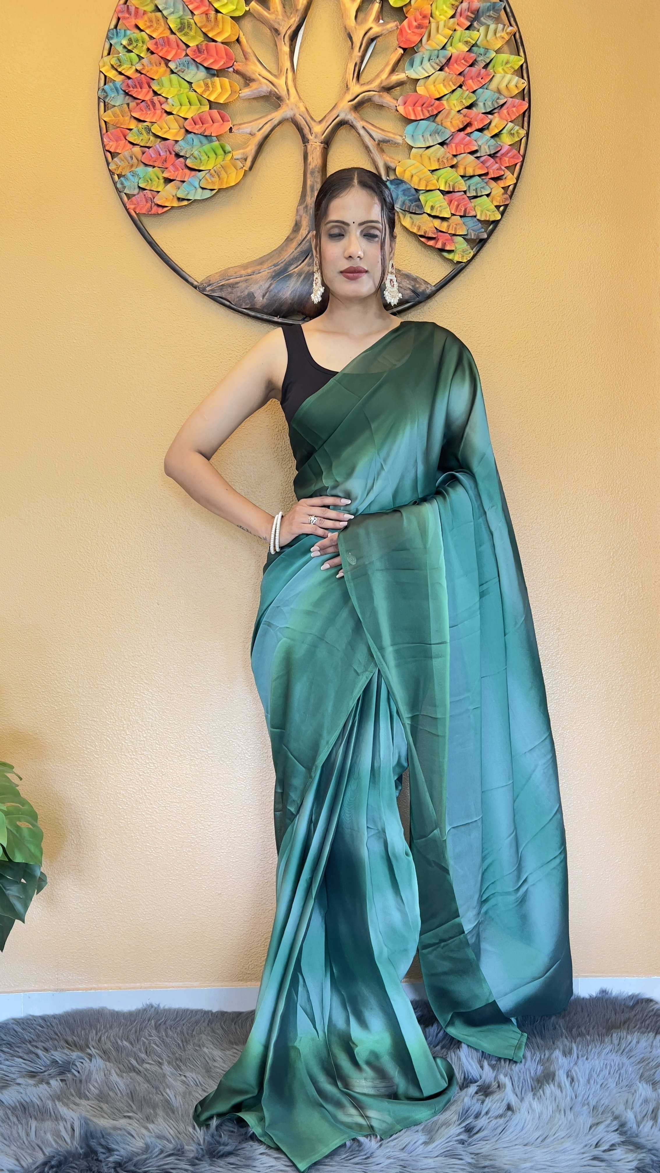     			Bansari Textile Georgette Printed Regular Saree With Unstitched Blouse Piece ( Light Green )
