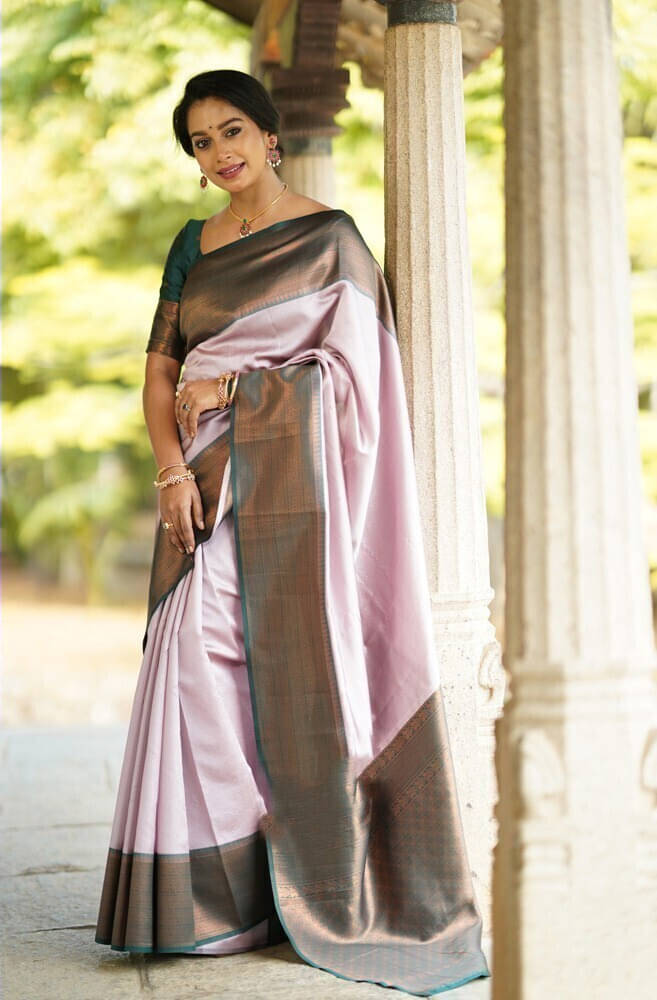     			Bansari Textile Jacquard Printed Regular Saree With Unstitched Blouse Piece ( Pink )