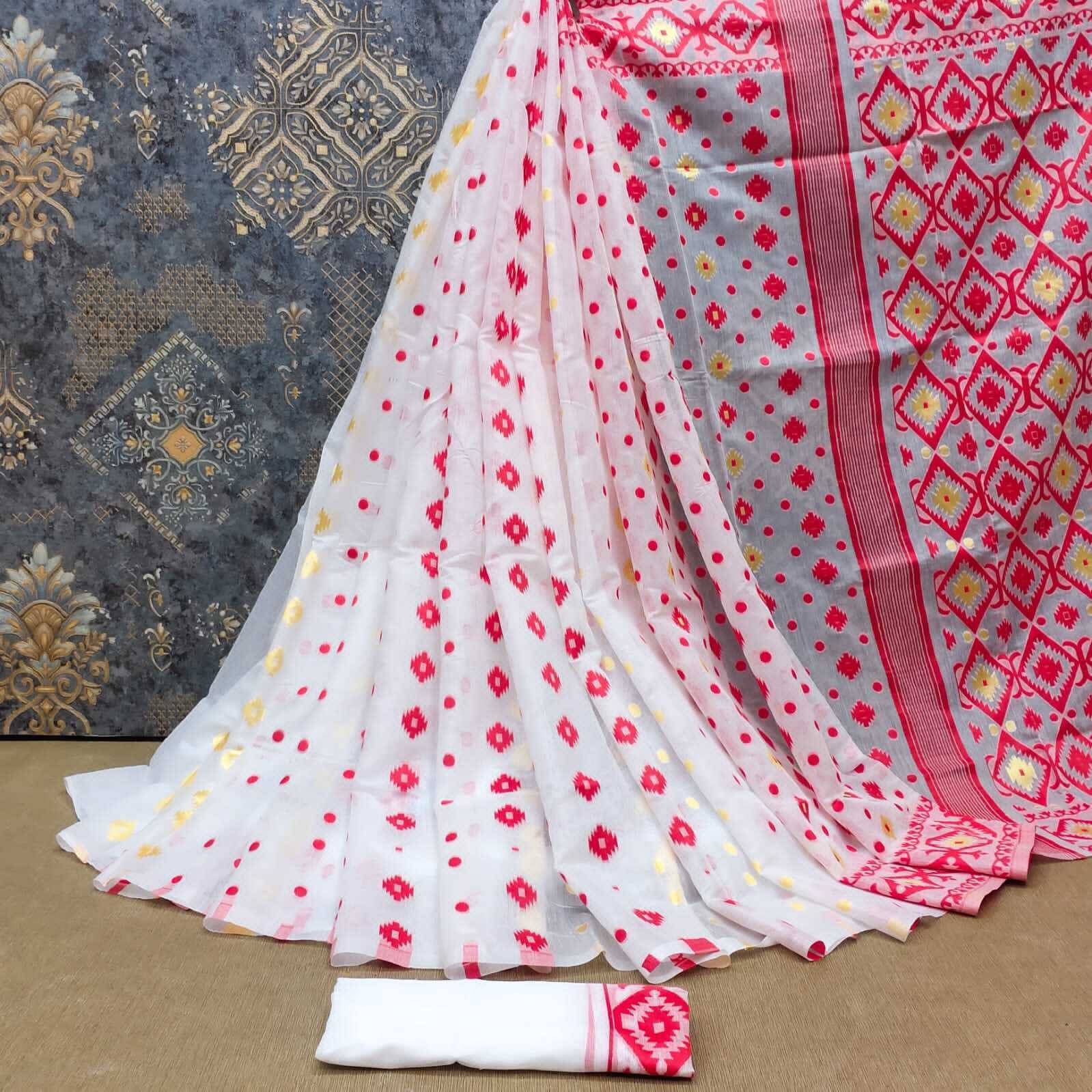 Bansari Textile Jacquard Self Design Banarasi saree With Unstitched Blouse Piece ( Pink ) Bansari Textile Jacquard Self Design Banarasi saree With Unstitched Blouse Piece ( Pink )