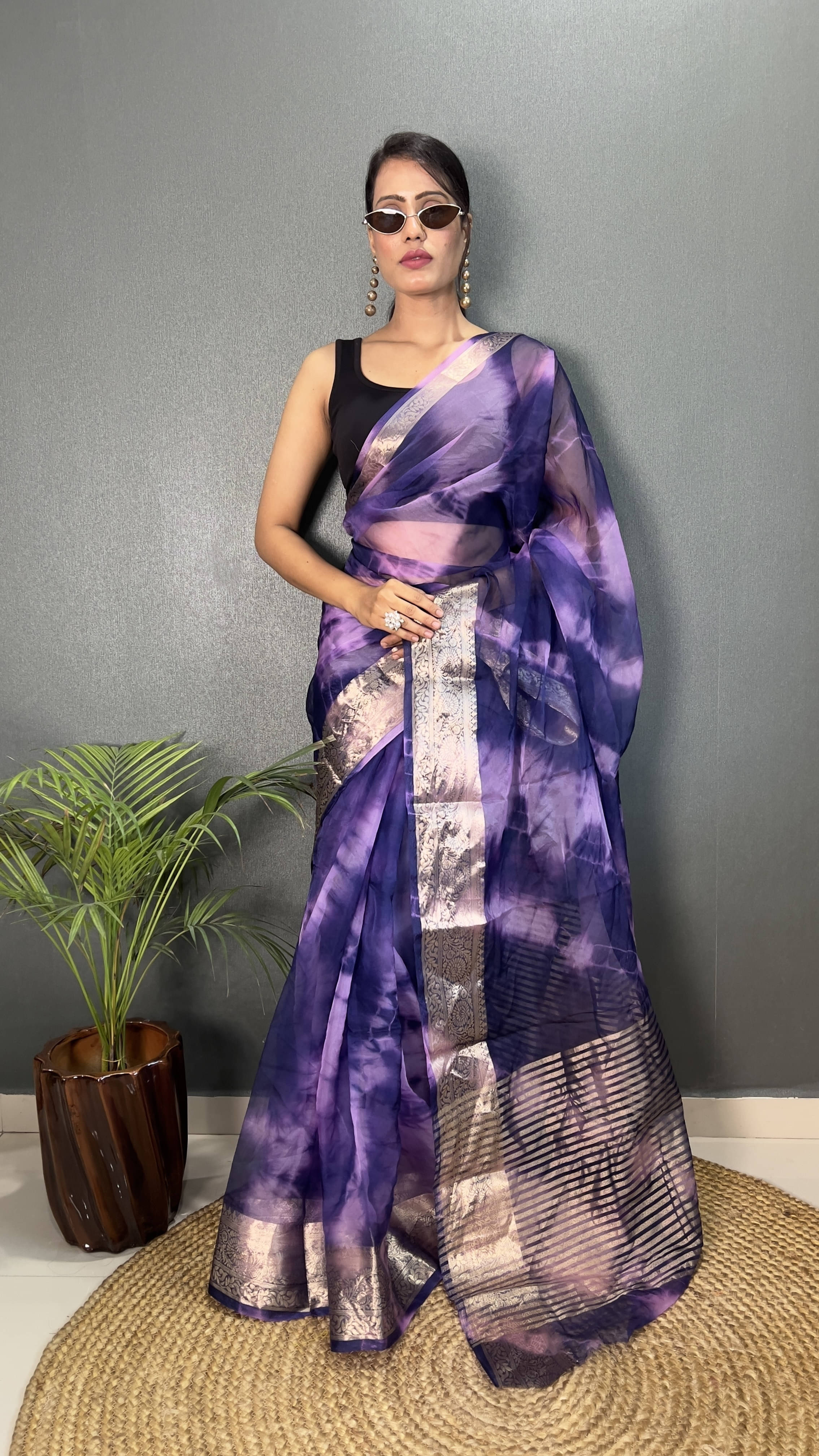 Bansari Textile Jacquard Self Design Regular Saree With Unstitched Blouse Piece ( Purple ) Bansari Textile Jacquard Self Design Regular Saree With Unstitched Blouse Piece ( Purple )