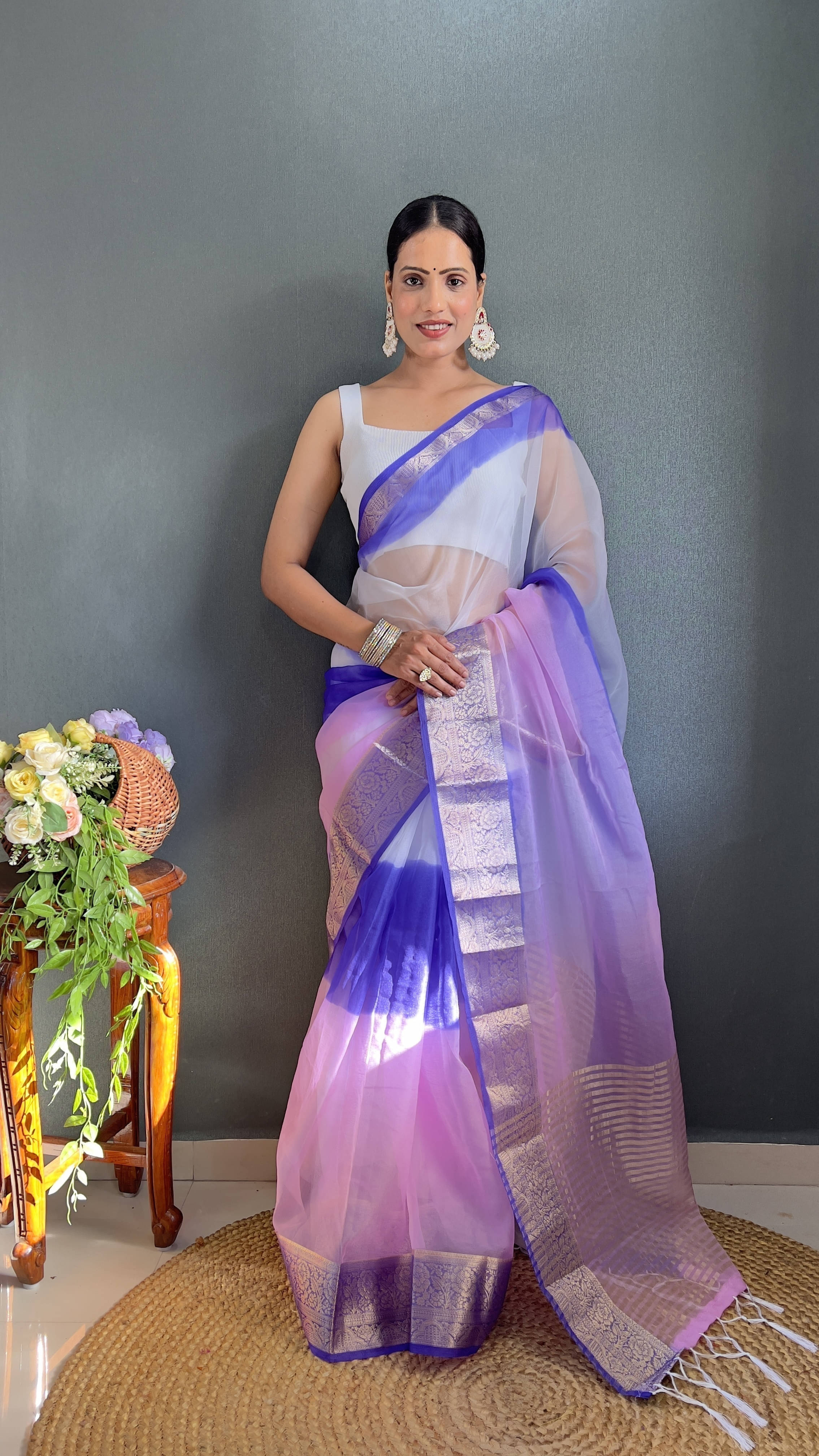 Bansari Textile Jacquard Self Design Regular Saree With Unstitched Blouse Piece ( Purple ) Bansari Textile Jacquard Self Design Regular Saree With Unstitched Blouse Piece ( Purple )