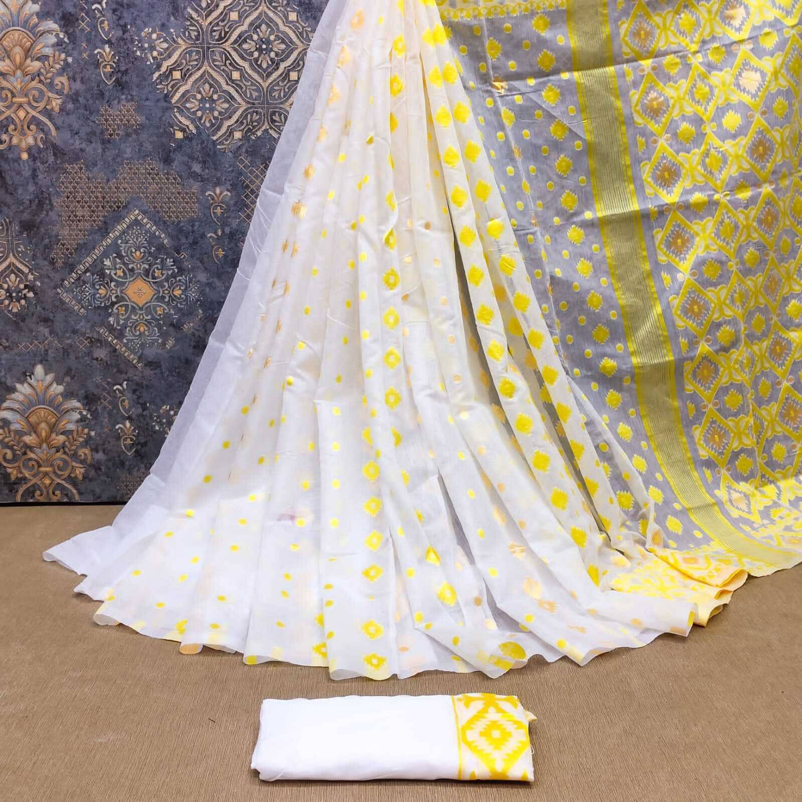 Bansari Textile Jacquard Self Design Banarasi saree With Unstitched Blouse Piece ( Gold ) Bansari Textile Jacquard Self Design Banarasi saree With Unstitched Blouse Piece ( Gold )