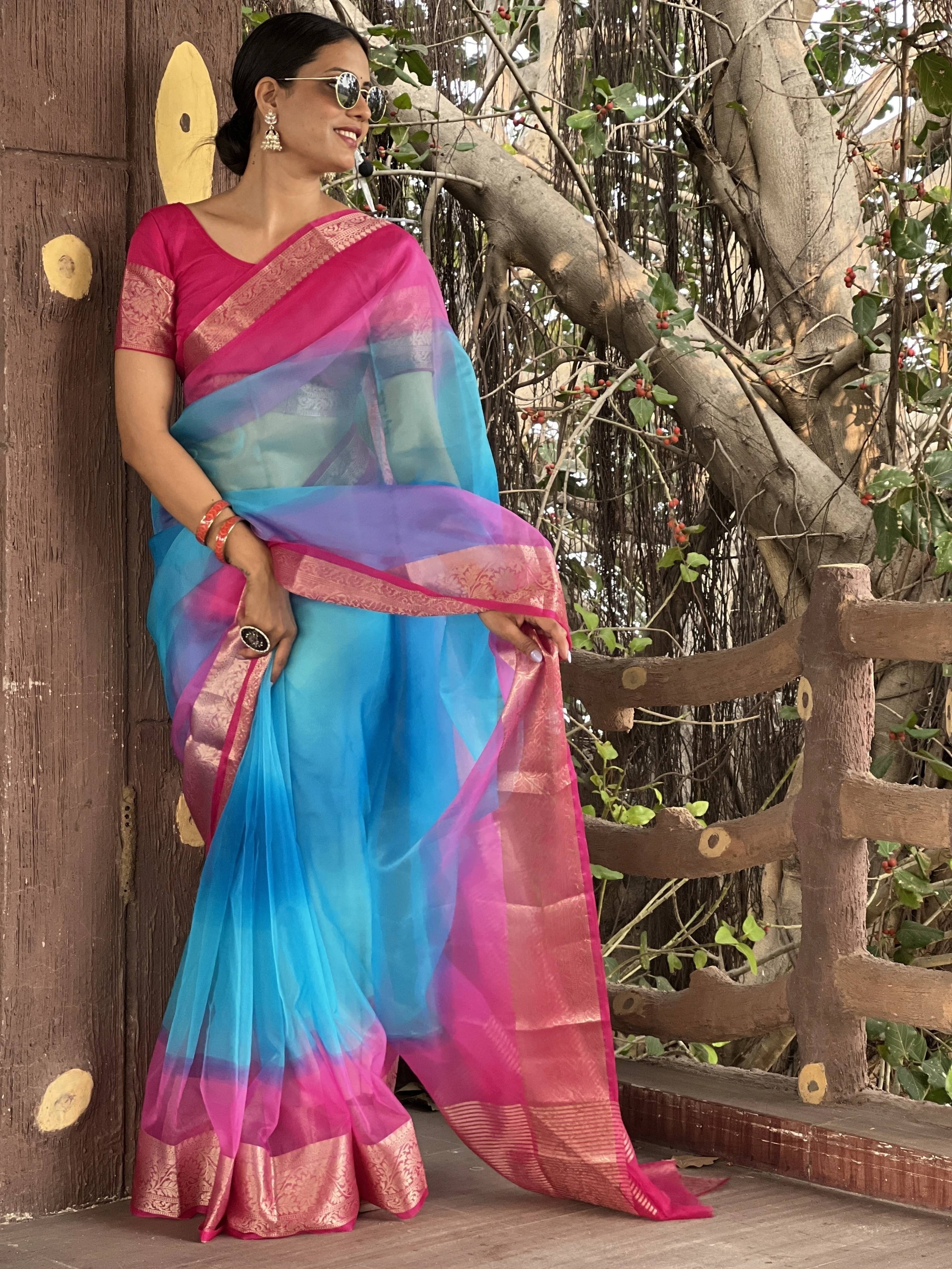     			Bansari Textile Jacquard Self Design Regular Saree With Unstitched Blouse Piece ( Multicolor )
