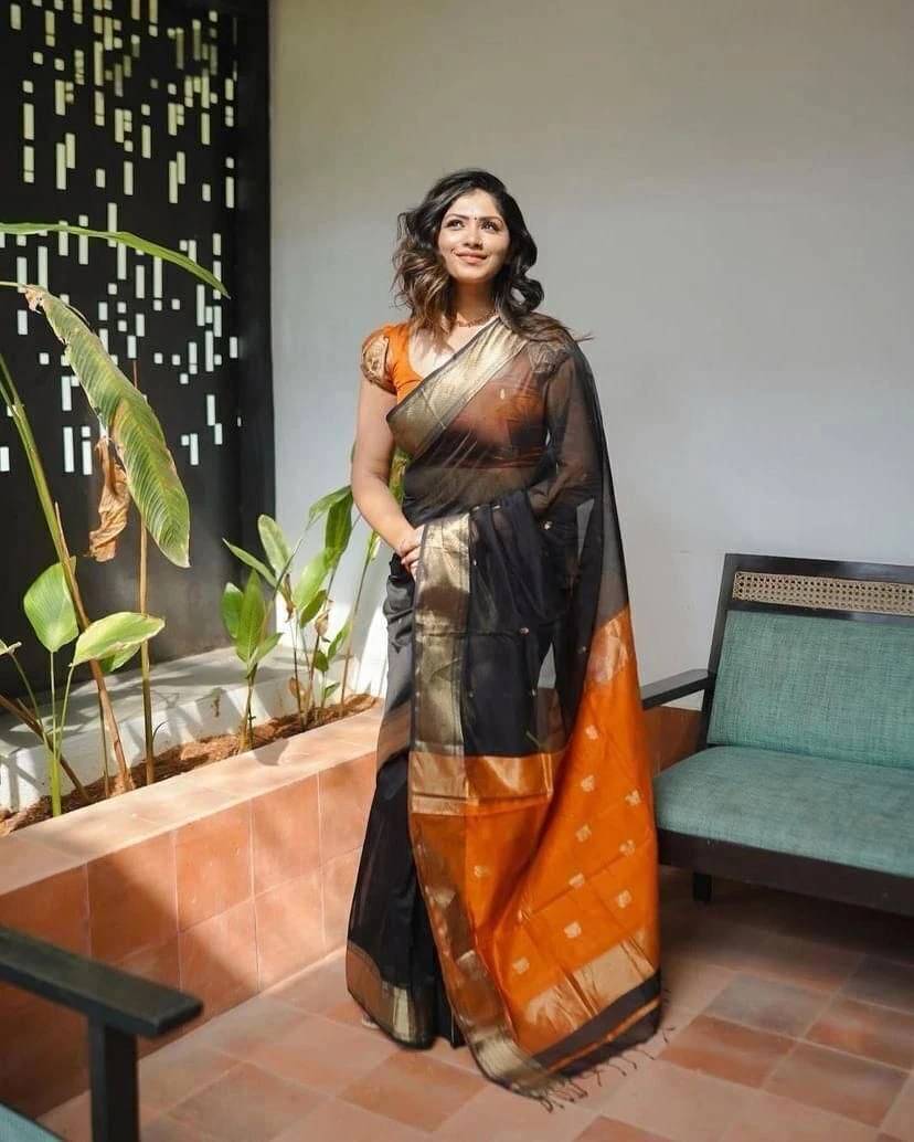 Bansari Textile Jacquard Self Design Kanjeevaram Sarees With Unstitched Blouse Piece ( Multicolor ) Bansari Textile Jacquard Self Design Kanjeevaram Sarees With Unstitched Blouse Piece ( Multicolor )