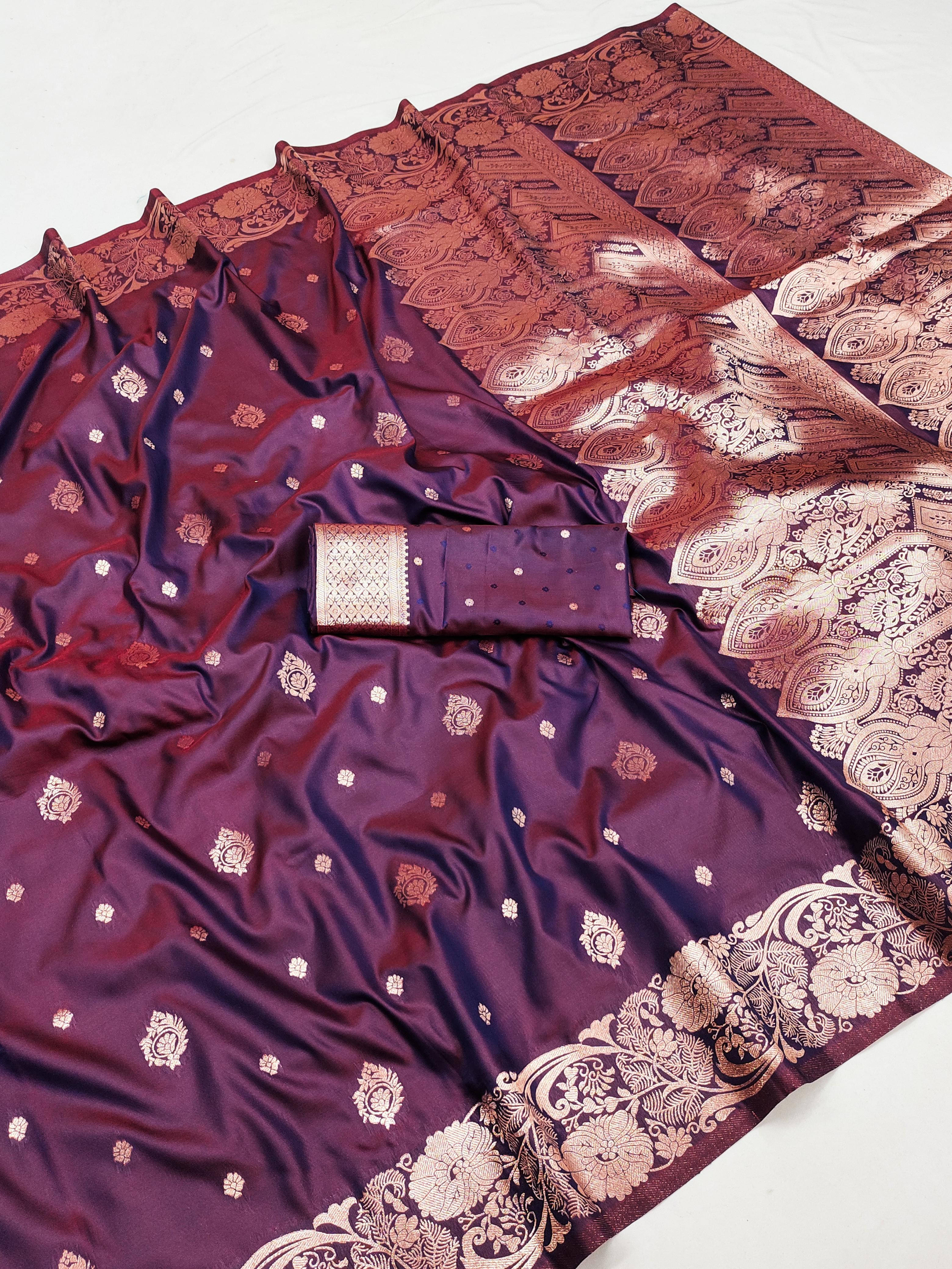 Bansari Textile Jacquard Woven Banarasi saree With Unstitched Blouse Piece ( Pink ) Bansari Textile Jacquard Woven Banarasi saree With Unstitched Blouse Piece ( Pink )