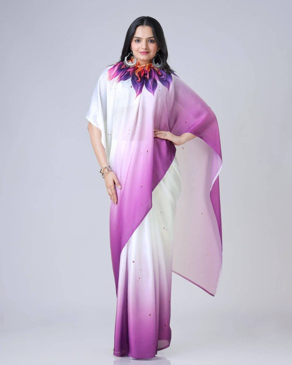 Bansari Textile Silk Blend Self Design Regular Saree With Unstitched Blouse Piece ( Purple ) Bansari Textile Silk Blend Self Design Regular Saree With Unstitched Blouse Piece ( Purple )
