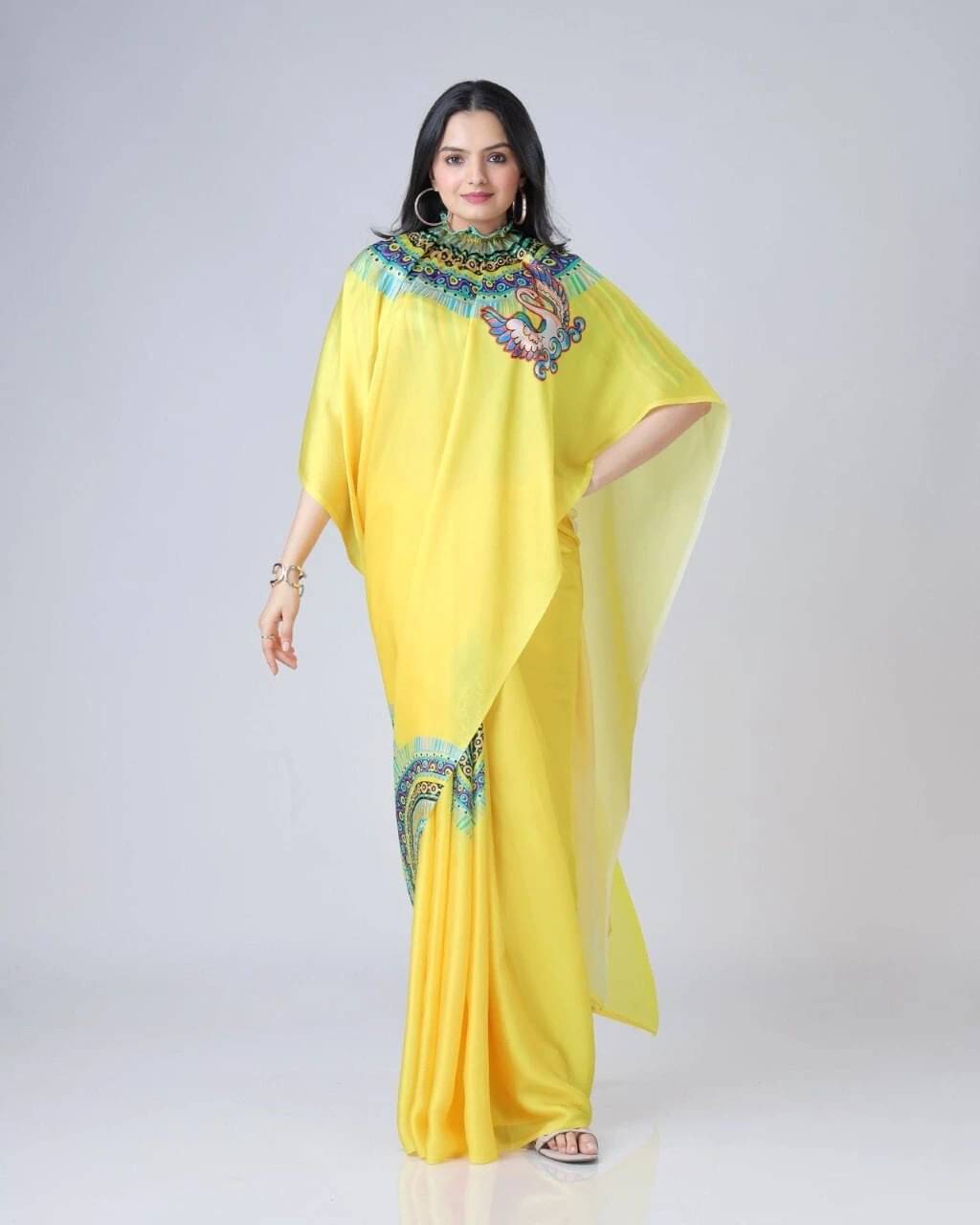     			Bansari Textile Silk Blend Self Design Regular Saree With Unstitched Blouse Piece ( Yellow )
