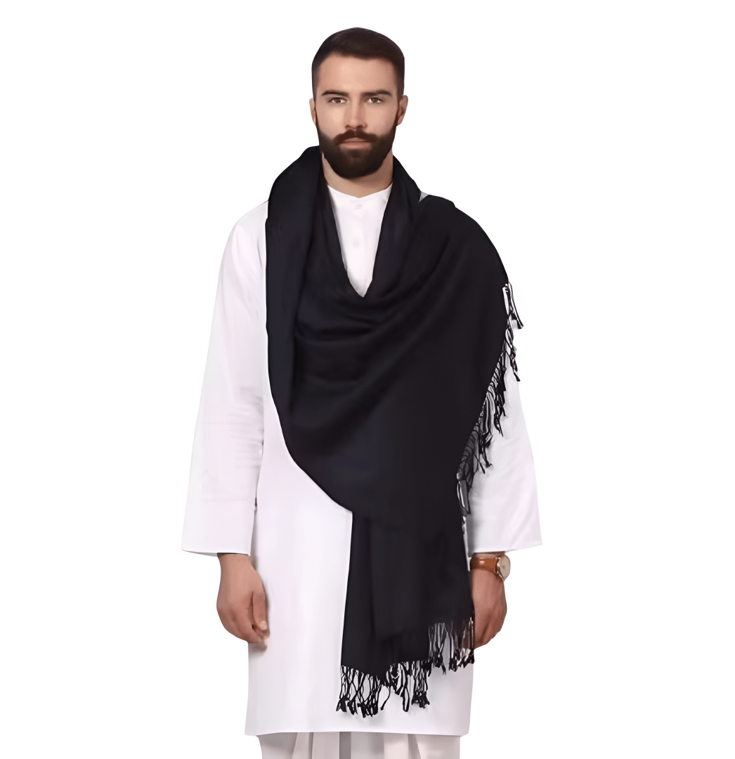     			Collective Stitch Black Cotton Men's Stoles ( Pack of 1 )