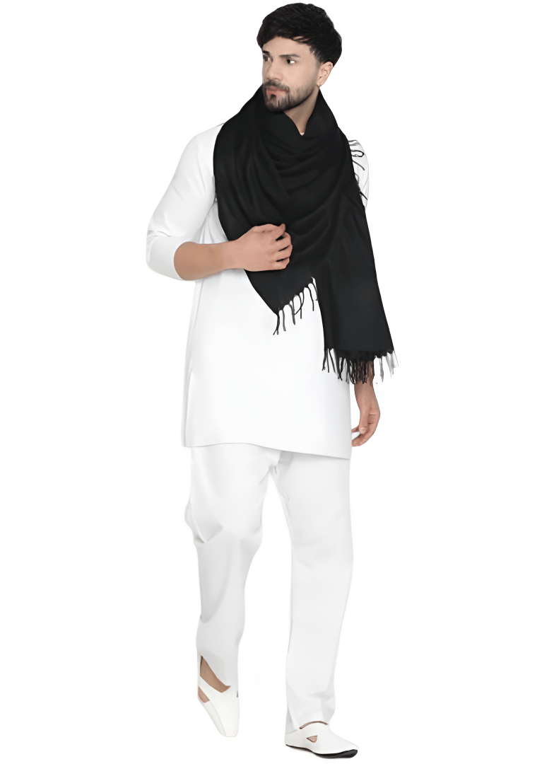     			Collective Stitch Black Cotton Men's Stoles ( Pack of 1 )