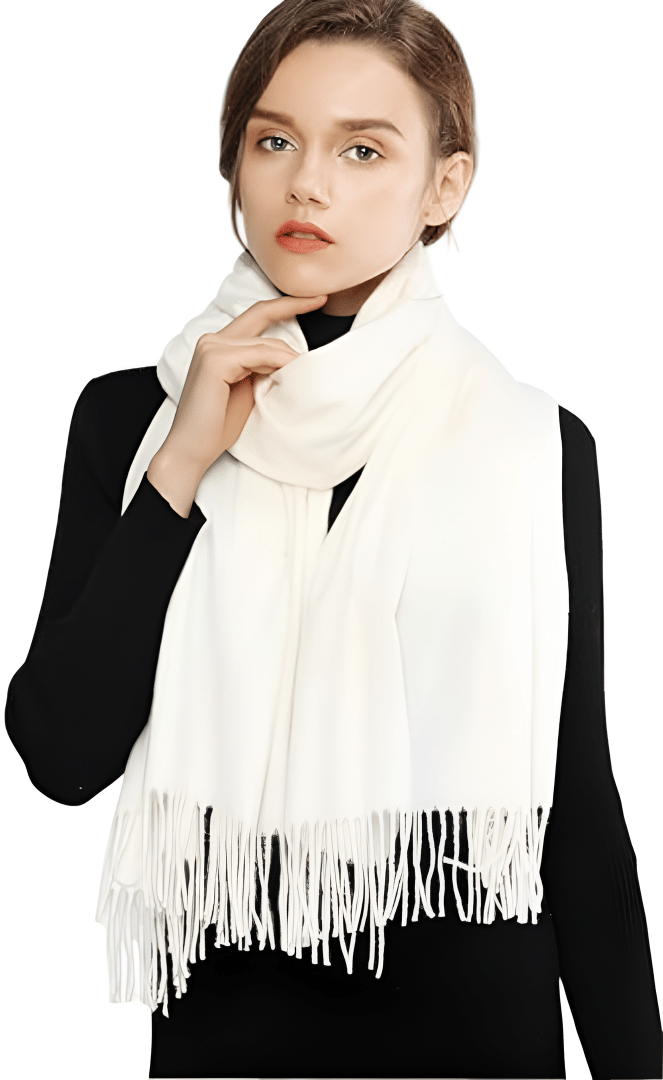     			Collective Stitch White Cotton Women's Stole ( Pack of 1 )