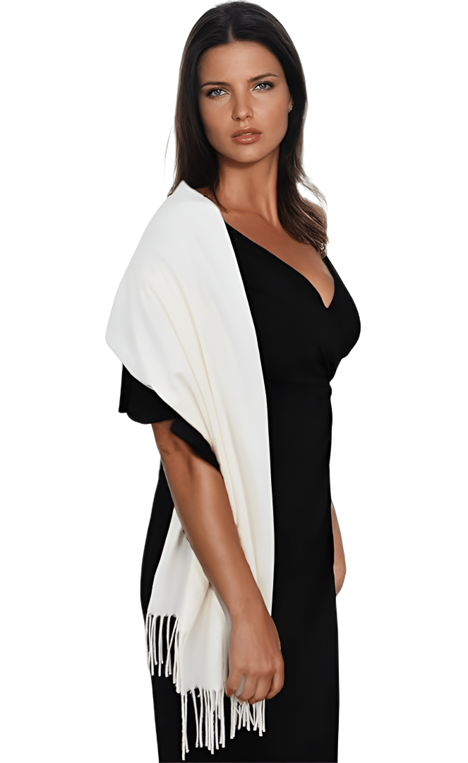     			Collective Stitch White Cotton Women's Stole ( Pack of 1 )