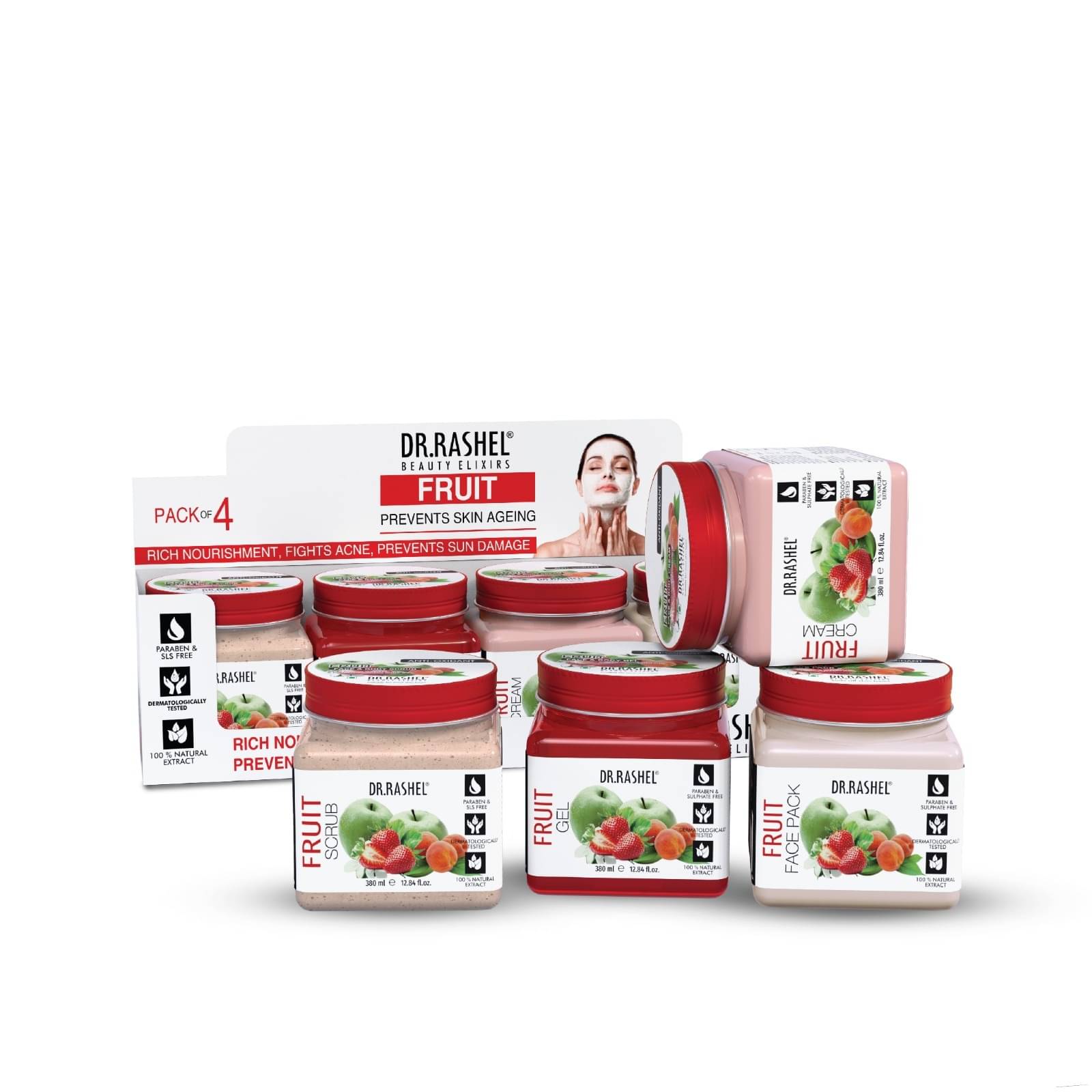     			DR.RASHEL Moisturizer All Skin Type Fruit ( each 380 ml )