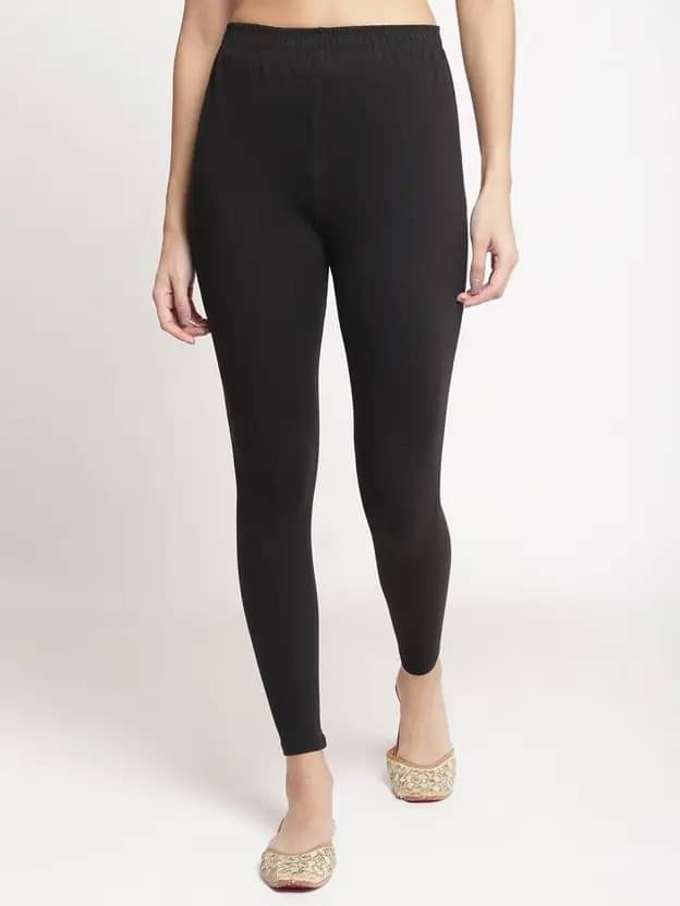     			Dreamy Delights Pack of 1 Cotton Blend Women's Leggings ( Black )