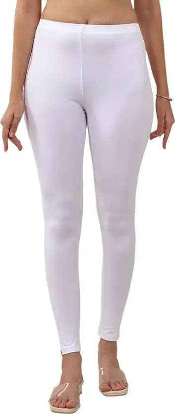     			Dreamy Delights Pack of 1 Cotton Blend Women's Leggings ( White )