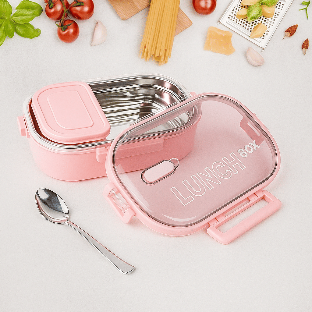 Dreamy Delights SnapBento Compact Tiffin Stainless Steel Lunch Box 1 - Container ( Pack of 1 ) Dreamy Delights SnapBento Compact Tiffin Stainless Steel Lunch Box 1 - Container ( Pack of 1 )
