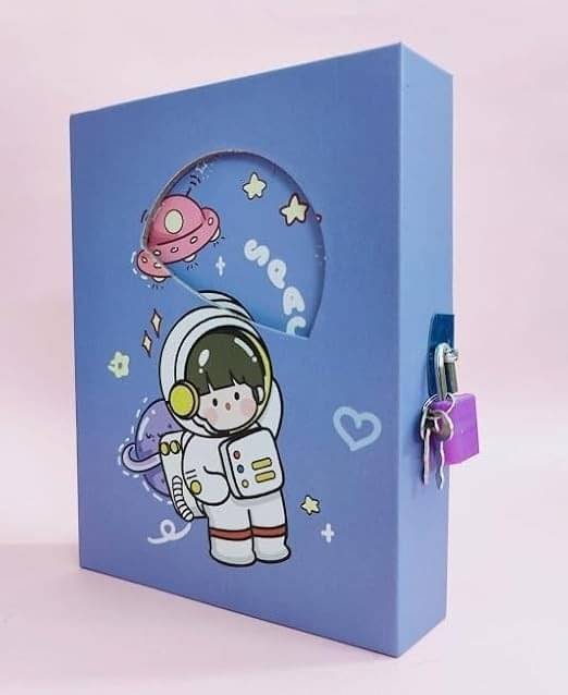 Eclet 1 Cartoon Diary With Lock & Key Box For Boys/Girls Birthday Gifts For Kids A5 Gift Set Ruled Diary any random desingn will send 100 Pages (Multicolor) Eclet 1 Cartoon Diary With Lock & Key Box For Boys/Girls Birthday Gifts For Kids A5 Gift Set Ruled Diary any random desingn will send 100 Pages (Multicolor)