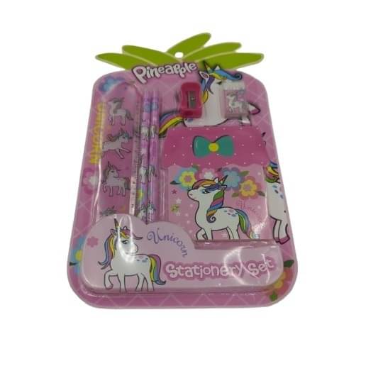     			Eclet Set 1 New Cartoon School Stationery Kit Set for Boys/Girls Kids Pencil Eraser Scale,Sharpener Birthday Return Gift for Children Any Random Design will Send Art Plastic Pencil Box (Set of 1, Multicolor)