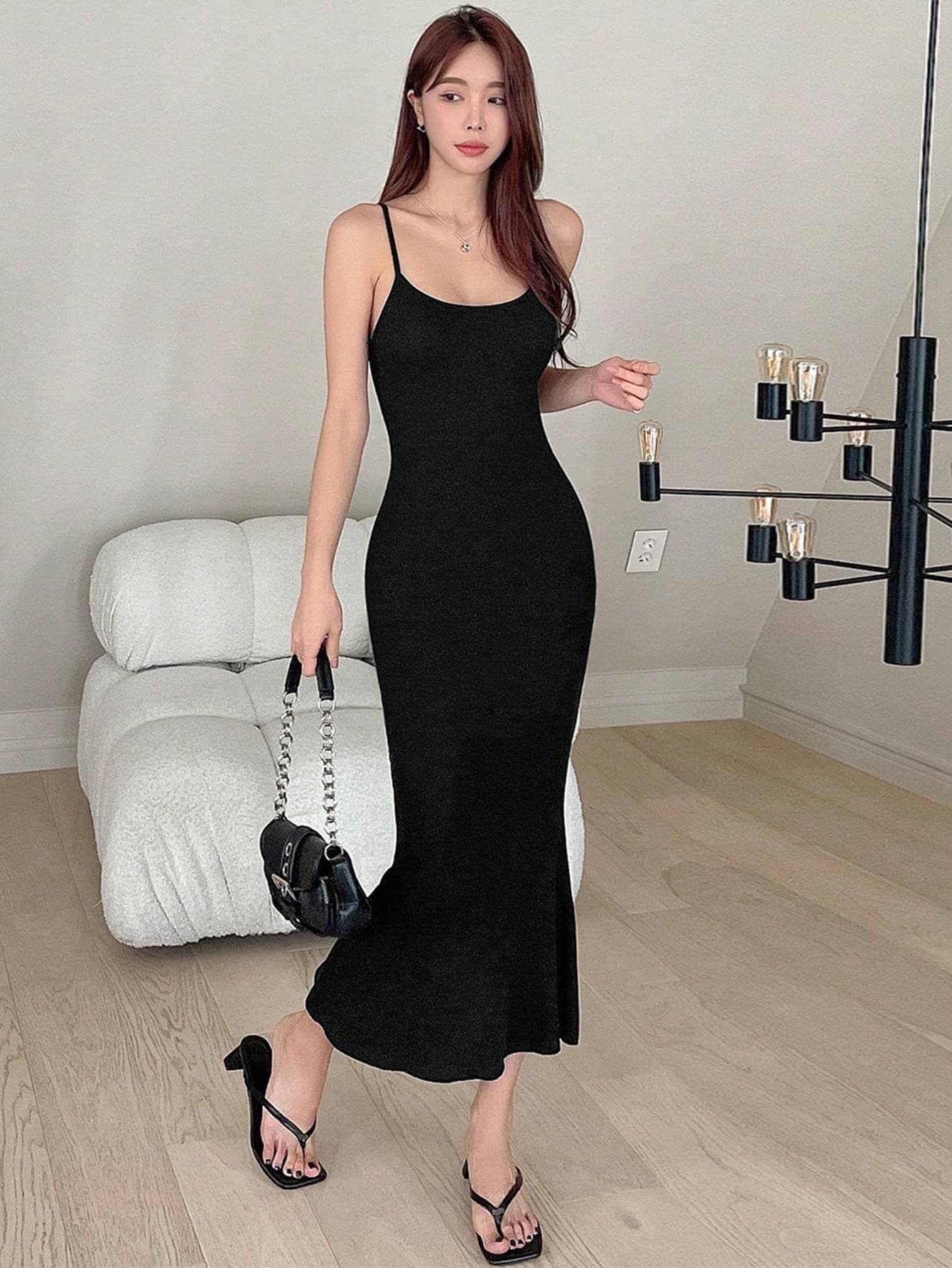     			Fabverse Women Lycra Solid Bodycon Dress ( Black )