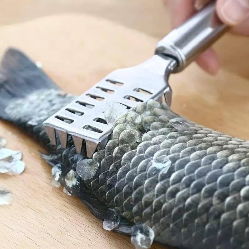 Fish Scale Remover, Stainless Steel Fish Peeling Scraper for Fish Skin, Easy Fish Peeler Skin Scales Cleaning Brush Kitchen Tool with Hanging Hook Fish Scale Remover, Stainless Steel Fish Peeling Scraper for Fish Skin, Easy Fish Peeler Skin Scales Cleaning Brush Kitchen Tool with Hanging Hook