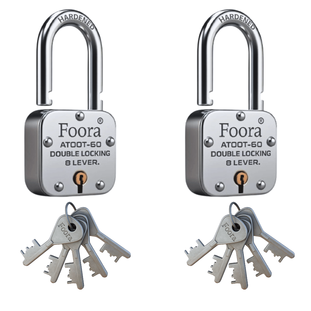     			Foora Atoot 60 Lock with 5 keys Pack of 2