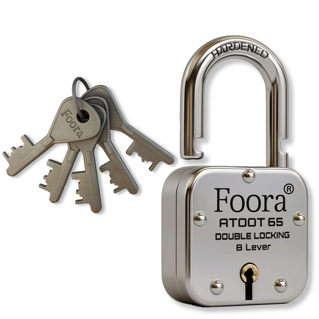 Foora Atoot 65 Lock with 5 keys Pack of 1 Foora Atoot 65 Lock with 5 keys Pack of 1