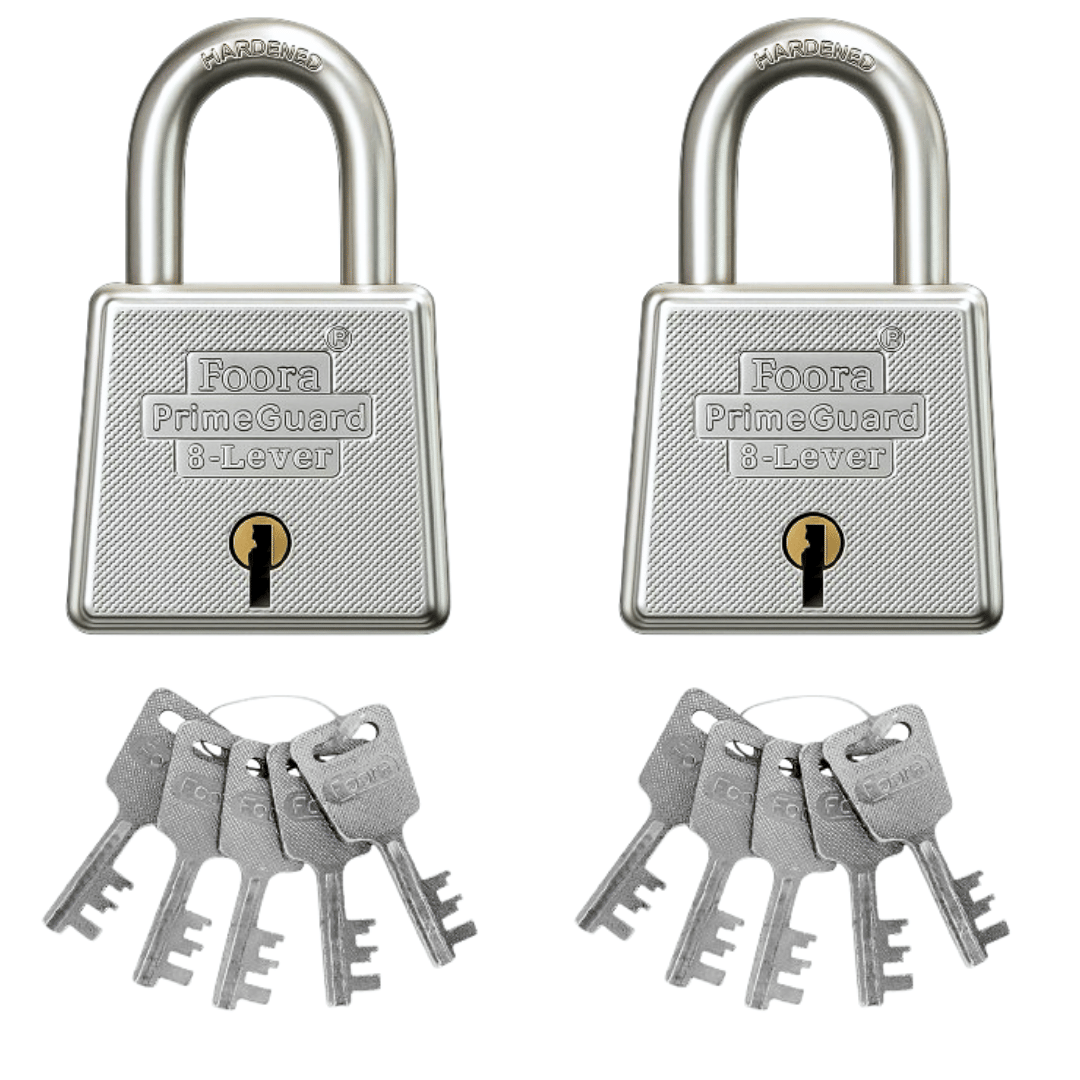     			Foora Primeguard Premium Square Lock with 5 keys Pack of 2