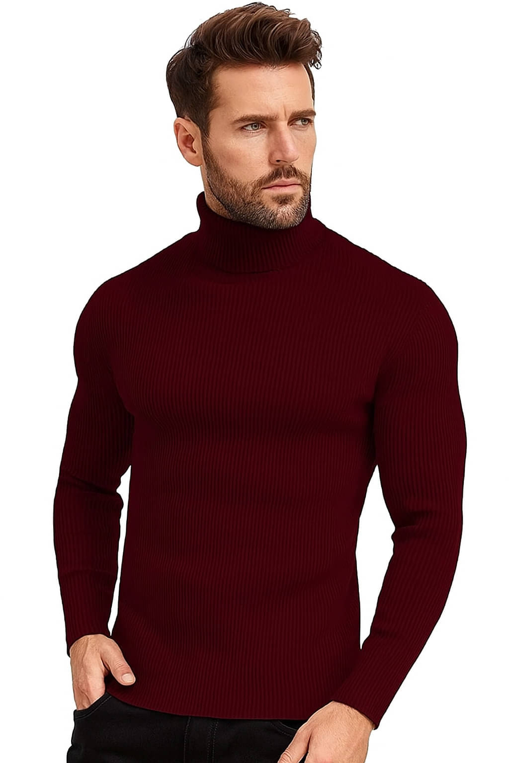 GARIMA KNITWEAR Cotton High Neck Men's Sweatshirt - Maroon ( Pack of 1 ) GARIMA KNITWEAR Cotton High Neck Men's Sweatshirt - Maroon ( Pack of 1 )