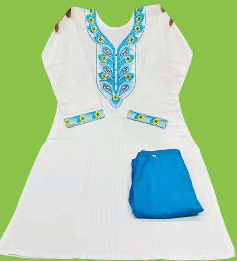     			HS COLLECTION Women Cotton Printed A-line Kurti With Pants ( Blue )