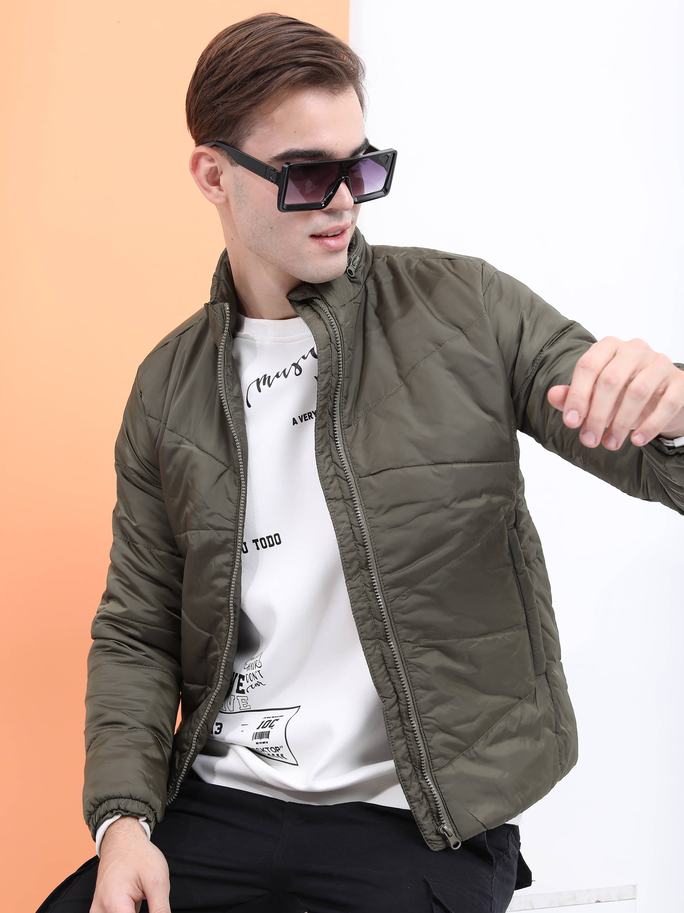     			Highlander Polyester Men's Puffer Jacket - Green ( Pack of 1 )