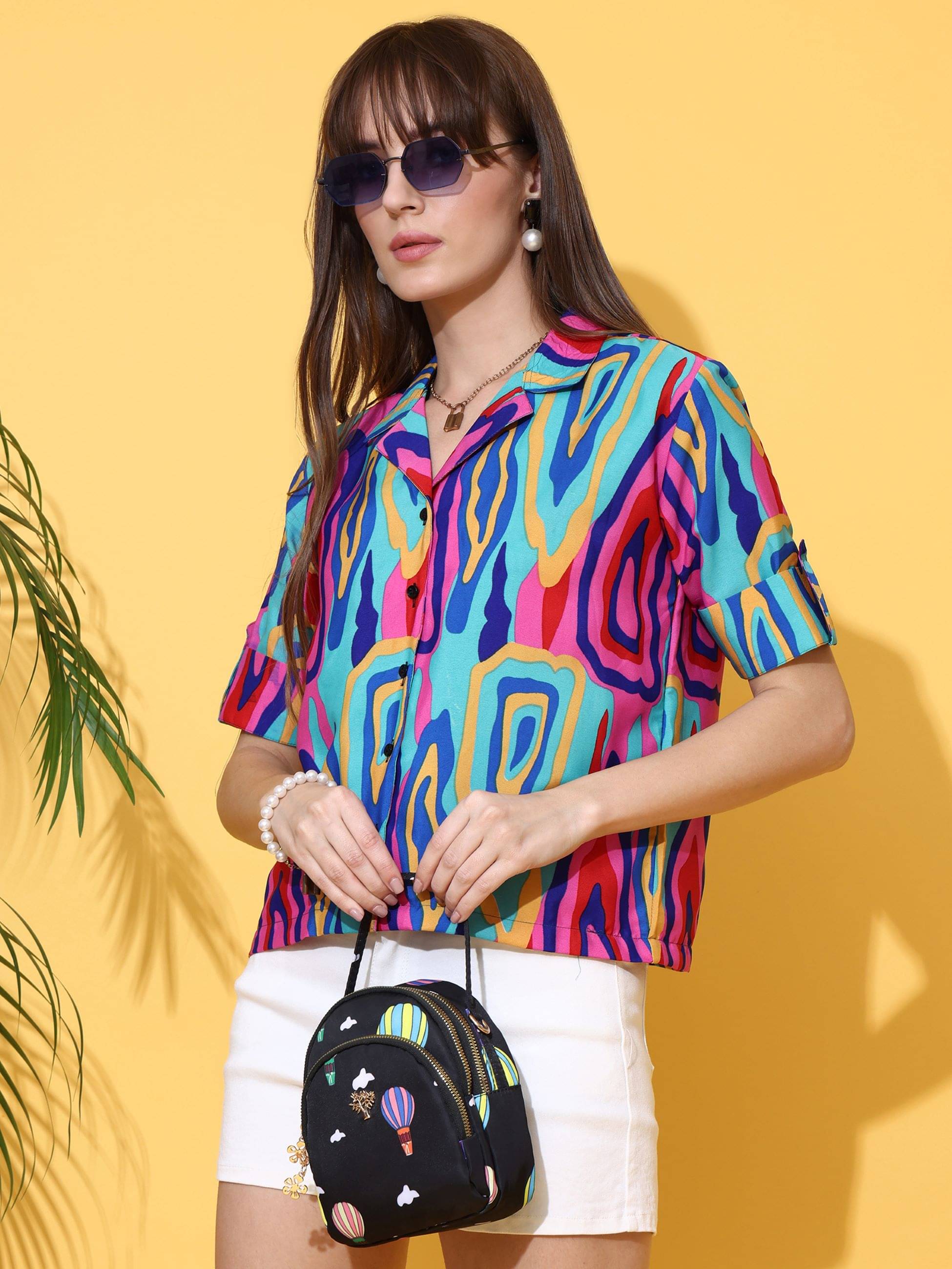 Honky Tonky Women Printed Crepe Shirt ( Multi Color )     			Honky Tonky Women Printed Crepe Shirt ( Multi Color )