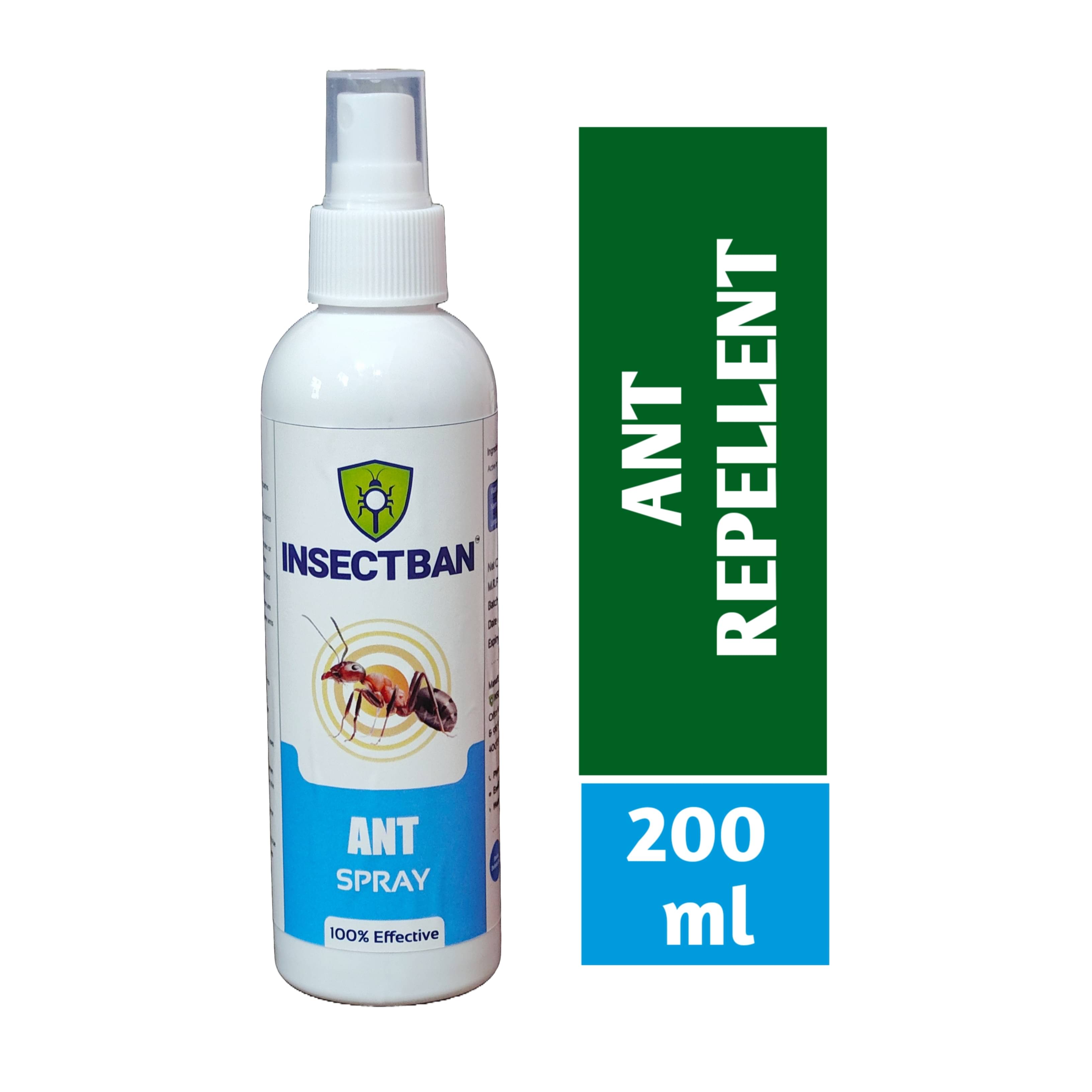     			INSECTBAN Ant Spray for Home | Office | Garden | Ant Repellent & killer Spray For kitchen | Permanent Solution For Red Ants | Black Pet Safe (200ml)