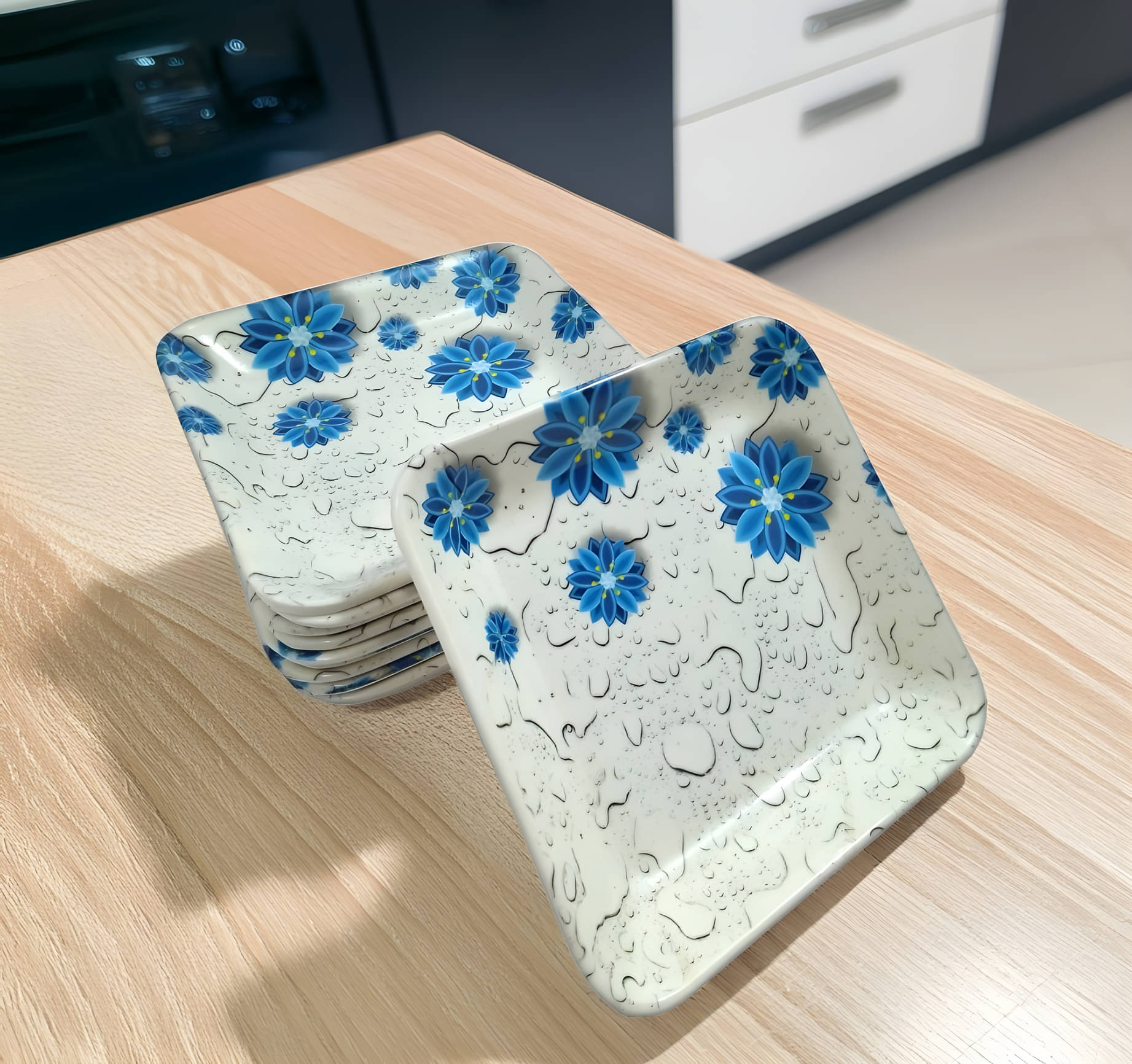     			Inpro 12 Pcs Melamine Multi Color Quarter Plate