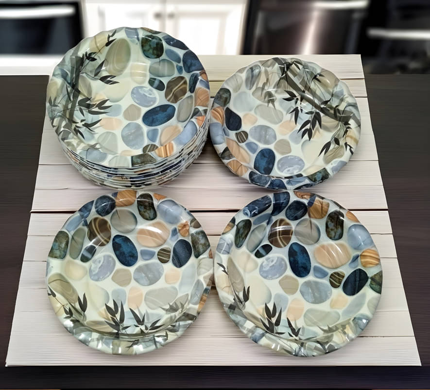 Inpro 12 Pcs Melamine Multi Color Quarter Plate Inpro 12 Pcs Melamine Multi Color Quarter Plate
