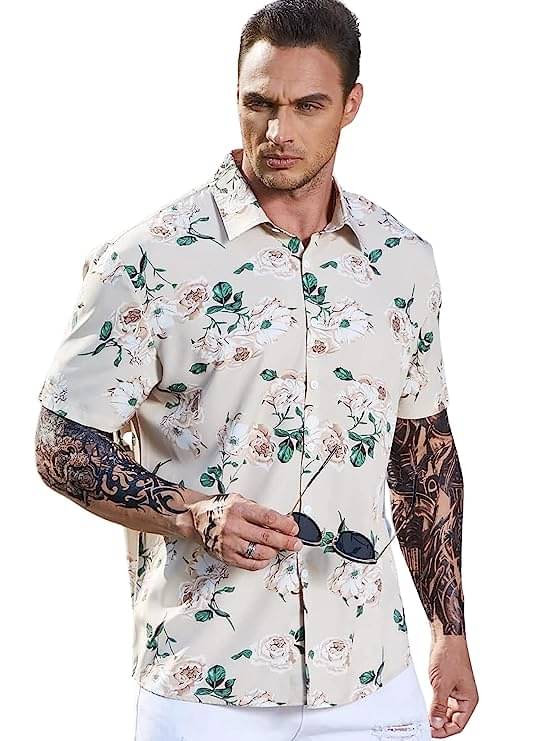 KAPDAX Cotton Flex Regular Fit Printed Half Sleeves Men's Casual Shirt - Grey ( Pack of 1 ) KAPDAX Cotton Flex Regular Fit Printed Half Sleeves Men's Casual Shirt - Grey ( Pack of 1 )