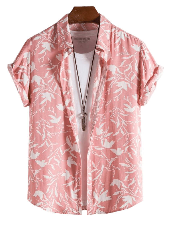     			KAPDAX Cotton Flex Regular Fit Printed Half Sleeves Men's Casual Shirt - Peach ( Pack of 1 )