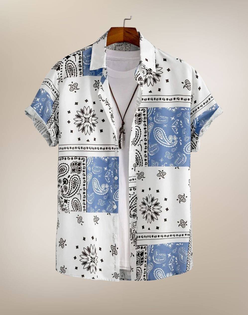 KAPDAX Cotton Flex Regular Fit Printed Half Sleeves Men's Casual Shirt - White ( Pack of 1 ) KAPDAX Cotton Flex Regular Fit Printed Half Sleeves Men's Casual Shirt - White ( Pack of 1 )