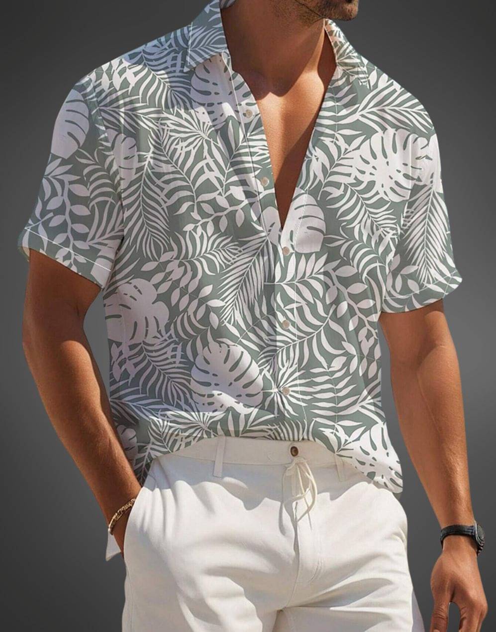     			KAPDAX Cotton Flex Regular Fit Printed Half Sleeves Men's Casual Shirt - Grey ( Pack of 1 )